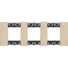 BTICINO - KA4802M3ZW 2+2+2  modules Living Now cover plate - gold