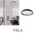 NOVA LUCE - Dimmable ceiling lamp  Ø45, H:9.5 cm.  9081270  VELA ⚡ LED 30W ⚡ 1665Lm ⚡ 3000K ⚡ CRI>80 ⚡ 230V ⚡ IP20 ✴ Sandy Black/Coffee