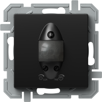 TEM - PIR motion sensor, 110°, range 8m @ h=1.2m, ≤ 80W, requires neutral color Black Logiq EQ32BKXO