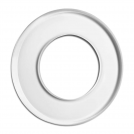 THPG - Single covering round white glass 82mm Ø Duroplast Bakelite 100609