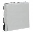LEGRAND - 79240 Push-button Mosaic - 6 A - 250 V~ - 2 module - alu.