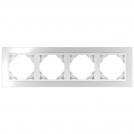 EFAPEL - FOUR GANG FRAME INOX/ALUMNIUM 90940 TIA LOGUS 90 Metallo