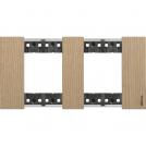 BTICINO - KA4802M2LM 2+2 modules Living Now cover plate - oak