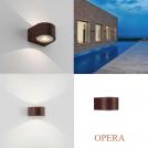 NOVA LUCE - Moisture-proof wall light  L:11, W:10, H:6.8 cm.   9030938    OPERA ⚡ LED 11W ⚡ 950Lm ⚡ 3000K ⚡ 220-240V ⚡ IP54 ✴ Sandy Coffee