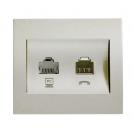 PANASONIC - RJ45 + RJ11, Cover WBTR0412-5MW