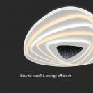 V-TAC - 120W Designer Smart Ceiling Light 3000K+6000K Dimmable, Remote Control SKU: 15357  (2)