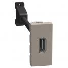 BTICINO - Socket HDMI with cable 15cm 1M color Stone Light Now YG4284P