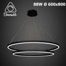 TNL - LED Chandelier 1010 88W Ø600x800 DIMM black