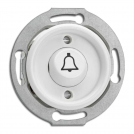 THPG - Rocker button and symbol (bell) 10A Ø 7,0 cm Duroplast white 176410