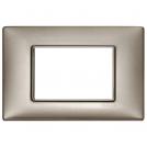 VIMAR - 14653.74 - Plate 3M metal pearl nickel