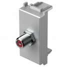 TEM - KM15ES Socket SAT individual 0db 1M, color Silver matt, Modul