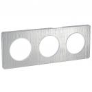 SCHNEIDER ELECTRIC - S530806J1 Odace Touch  cover frame 3 gang aluminium brushed croco & aluminium border