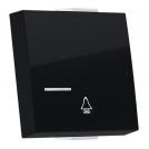 ACA LIGHTING - MODYS BUTTON WITH INDICATOR & BELL SYMBOL 2M. MATT BLACK 10101333518
