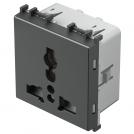 TEM - VM55AT Socket multistandard 2P+E 13A 2M, color Anthracite, Modul