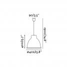 FARO - CHARLOTTE Dark grey pendant lamp Ref.68562 (2)