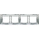 SCHNEIDER ELECTRIC - MGU66.008.810 Unica Plus - cover frame - 4 gang - bright chrome/white