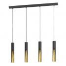 EGLO - LED Пендел BARBOTTO GU10-LED 4X4,5W черно, златно - 900873