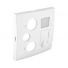 EFAPEL - Face plate for R - TV - SAT - RJ45 / R - TV - SAT - RJ45 - FO multimedia outlets WHITE 90770 TBR LOGUS 90