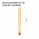 TNL - LED лампа FILAMENT E27 7W 2700K 360° T30 Smoke (1)