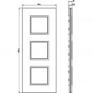 VIMAR - 21644.72 - Plate 6M (2+2+2) 71mm silver ice (1)
