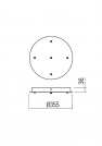 REDO GROUP - accessoir CSL5RD355CF+D CANOPY RD D355 5 PENDANTS CF (EIKO, ITO, KANJI) - driver included (1)