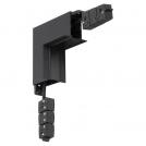 NOVA LUCE - VERTICAL / SANDY BLACK ALUMINIUM CONNECTOR  L: 17.5 H: 17.5 W: 7 cm. Cut Out: 3.6 cm.   9010197  BREDA MAGNETIC 