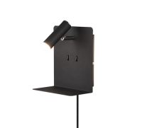TRIO - LED  Аплик + USB за зареждане на телефон ELEMENT 3W+1,5W 3000K – 222570232 