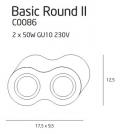 MAXLIGHT - Спот BASIC ROUND C0086 , 2 x 50W GU10 230V (3)