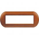 BTICINO - LNB4807LCA Round cover plate 7 modules - cherry