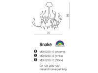 AZZARDO - Полилей Snake MD6230-12 WH / AZ0045 (1)