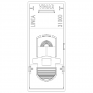 VIMAR - Face plate for in-line mechanism white, lightable key symbol - 31000.PB (3)