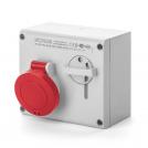 SCAME - Industrial socket 3P+N+E 16A IP44 with mechanical locking Omnia series 500.1687