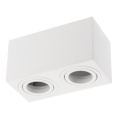 GTV Lighting - Луна за открит монтаж квадратна бяла двойна AVEIRO OS-AV80160KW2-10