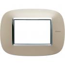 BTICINO - HB4803TC Elliptical cover plate 3 modules - titanium tech 