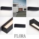 NOVA LUCE - Влагозащитен аплик  Д:23, Ш:6.5, В:6.5 см.    9030807   FLORA ⚡ LED 10W ⚡ 686Lm ⚡ 3000K ⚡ 220-240V ⚡ IP54 ✴ Пясъчно черен