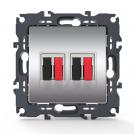ACA LIGHTING - Двоен Аудио конектор PRIME Алуминий мат 1000113603