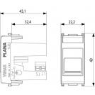 VIMAR - 14322.SL - RJ11 phone jack 6/4 +cover Silver (1)