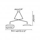 FARO - SLIM LED White double extensible pendant lamp Ref.24504 (2)