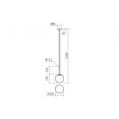 SMARTER - Pendant NIVA 01-2623 mat golden, opal E14 28W (2)