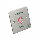 YLI Electronic - Piezoelectric button with EXIT inscription and LED ring red/green. For outdoor/indoor installation IP65. - YLI PBS-820C(LED)