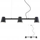 REDO GROUP - pendant  luminaire MINGO SU 01-1555  3XE27 BLACK