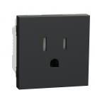 SCHNEIDER ELECTRIC - NU302854 american Socket Outlet antracite with child protection 2P+E 15A 127V New Unica connection with screws