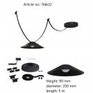 PAULMANN - ↕9сm,Ø35сm Ҩ5m   94632  ULine Belt Cone Starter Set 5m ⚡ LED 12W ⚡ 3000K ⚡ 560lm ⚡ > 90 Ra ⚡ 230/48 V ✴ Black