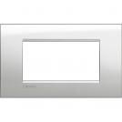 BTICINO - LNA4804GL Square cover plate 4 modules - silver moon