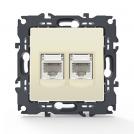 ACA LIGHTING - Двойна Телефонна розетка 2xRJ11 CAT3 PRIME слонова кост 1000113102