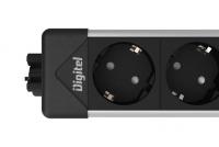 DIGITEL - Контакт за монтаж на плот/бюро Inox, Шуко, 5x контакт UNDER DESK LEGS (1)