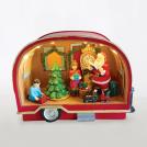 ACA LIGHTING - LED WW DECOR MULTICOLOR SANTA WORKSHOP + ROTATION TREE +MUSIC 4.5V (ADAPT) / 3ΑΑ (BAT) 25.4Χ9.5Χ17.8CM X0320