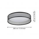 EGLO - LED Плафон LUPPINERIA Ø:385mm 20W 2400lm 3000K черно/бял - 900795 (1)