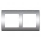 ACA LIGHTING - PRIME 2 GANG FRAME IP20 MATT ALUMINUM 1000119103