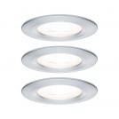 PAULMANN - Луни (3бр.) 93480  LED recessed light 3-Step-Dim Nova basic set rigid IP44 round 78mm✴GU10 3x6.5W⚡ 3x460lm ⚡230V dimmable⚡ 2700K